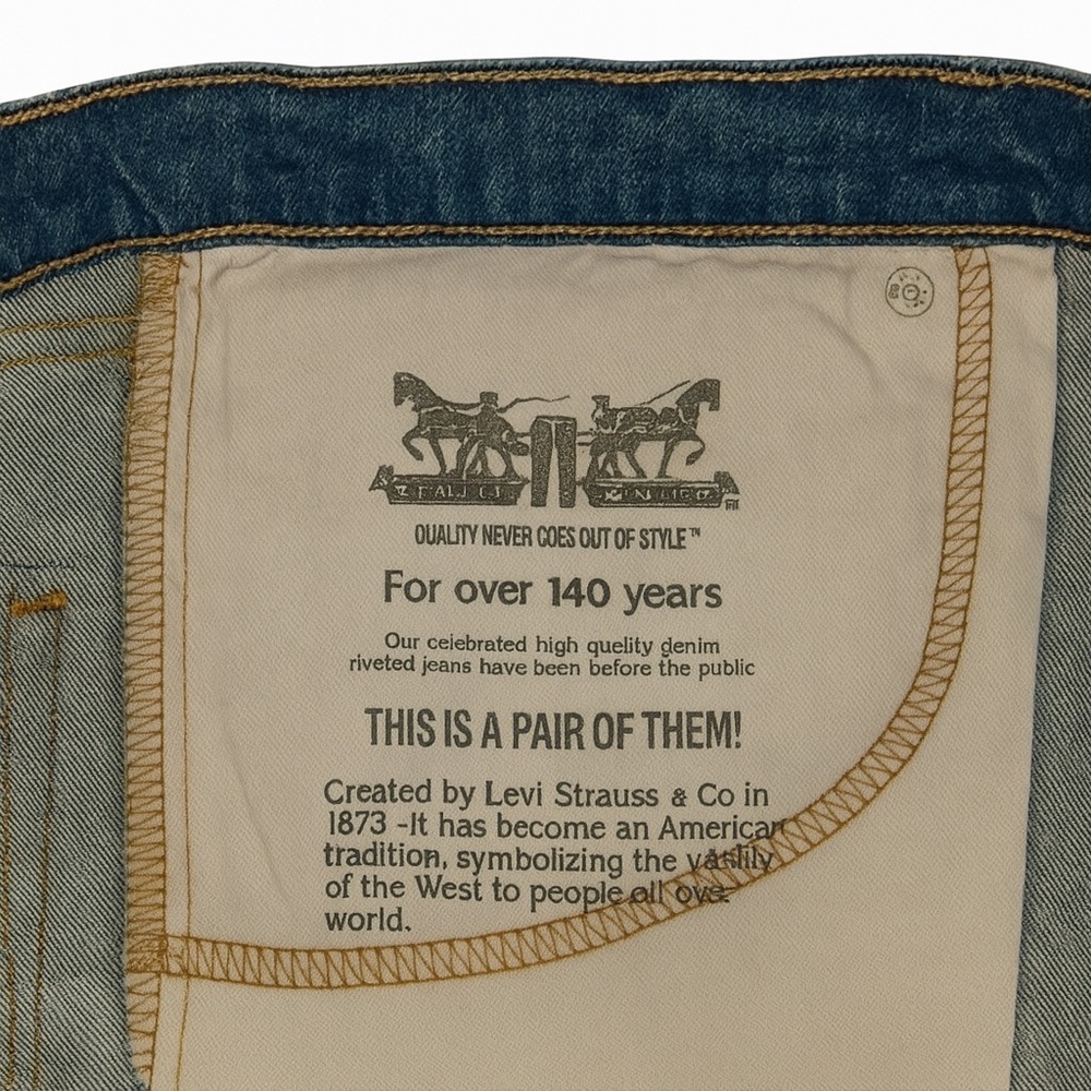 Levi's 514 Men's 38/30 Medium-Wash Denim Boot-Cut Jeans. Classic Levi's - Picture 4 of 4